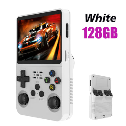 128G Open Source R36S Retro Handheld Video Game Console Linux System 3.5 Inch IPS Screen Portable Pocket Video Player 64GB Games