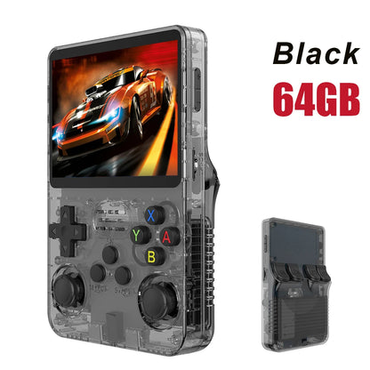 128G Open Source R36S Retro Handheld Video Game Console Linux System 3.5 Inch IPS Screen Portable Pocket Video Player 64GB Games