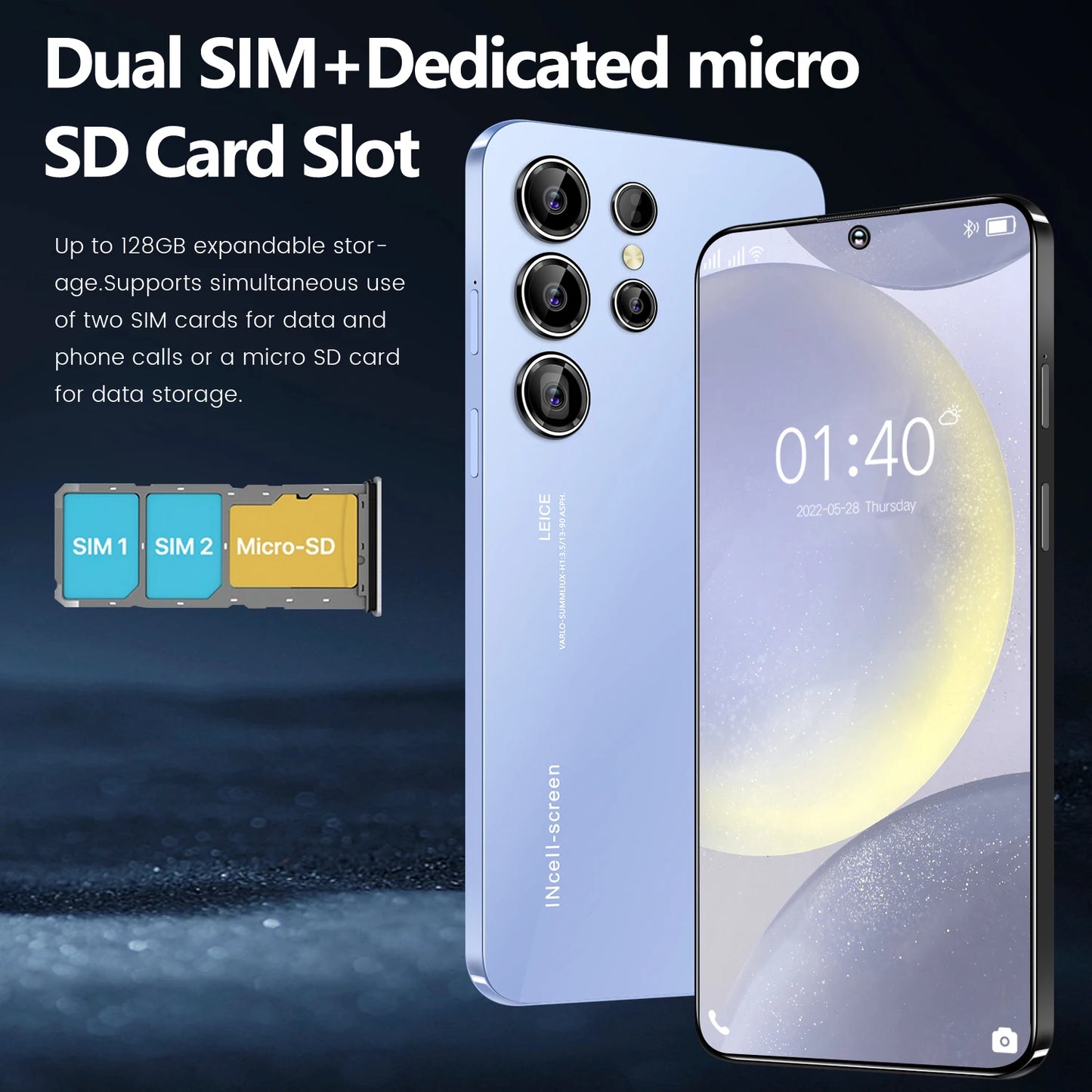 Global Version S24 Ultra  5G Smartphone 7.38Inch 16GB RAM+1024GB ROM Qualcomm 8 Gen 2,108MP Camera 7800Mah Battery Android Phone