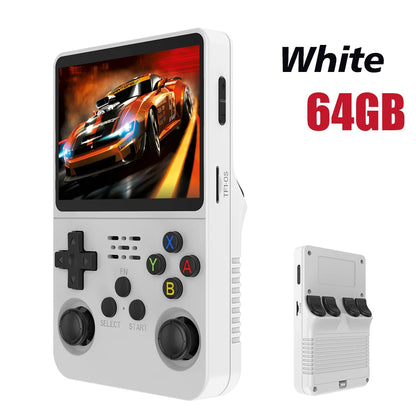 128G Open Source R36S Retro Handheld Video Game Console Linux System 3.5 Inch IPS Screen Portable Pocket Video Player 64GB Games