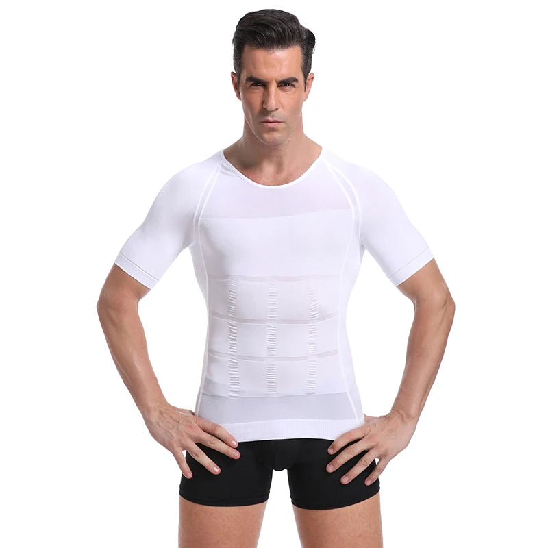 Men's Slimming Shaper Posture Vest Male Tummy Abdomen Corrector Compression Body Modeling Fat Burner Chest Tummy Shirt Corset