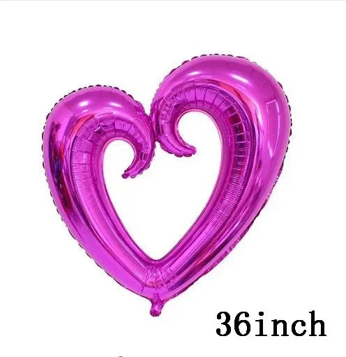 Love Heart Bear Foil Balloons Happy Birthday Valentine’s Day Party Decor Air Helium Globos Wedding Decorations Kids Toys Balloon