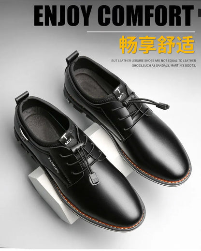 2021British Casual Single Shoes Leather Shoes Formal Shoes New Men Shoes Leather Cowhide Leather Shoes Men Comfortable Low-top