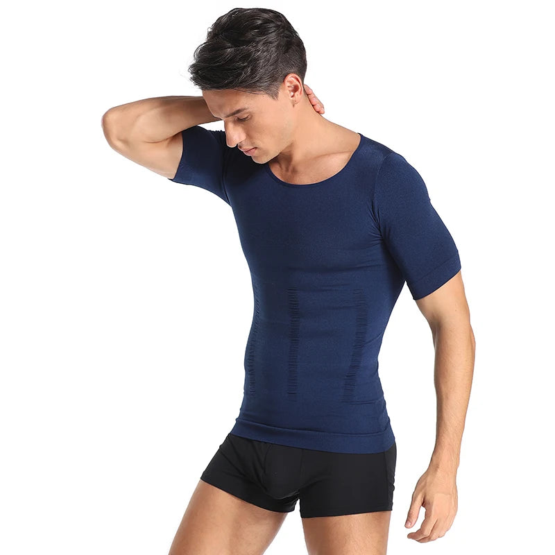 Men's Slimming Shaper Posture Vest Male Tummy Abdomen Corrector Compression Body Modeling Fat Burner Chest Tummy Shirt Corset