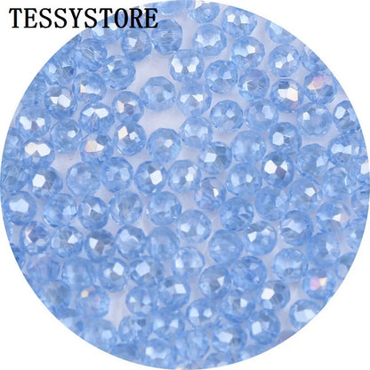 4mm/6mm Austria Faceted Crystal Beads High Quality Multicolor Loose Spacer Round Glass Beads For Jewelry Making Diy Accessories