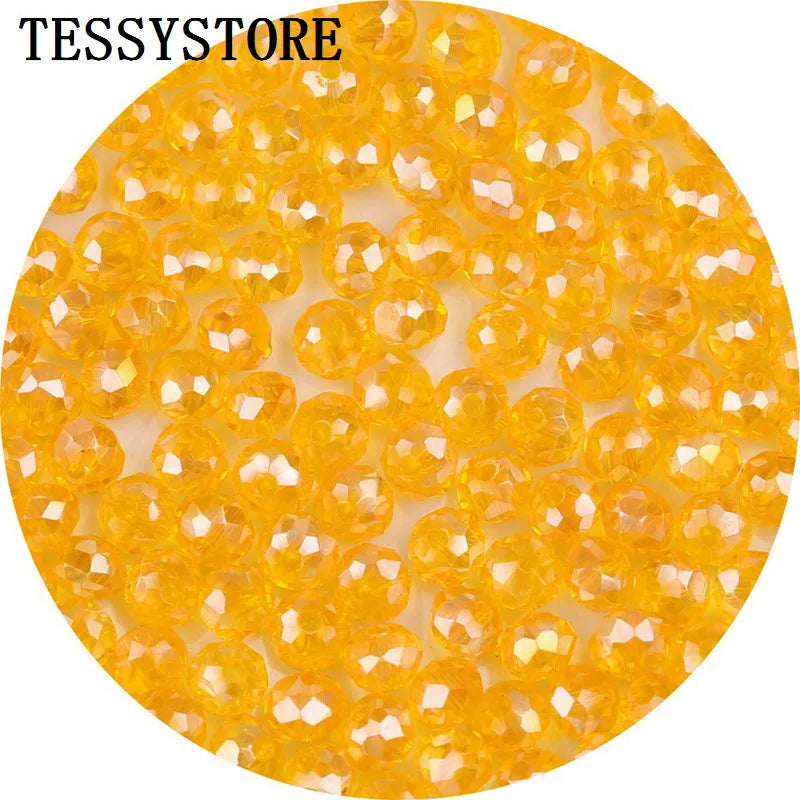 4mm/6mm Austria Faceted Crystal Beads High Quality Multicolor Loose Spacer Round Glass Beads For Jewelry Making Diy Accessories