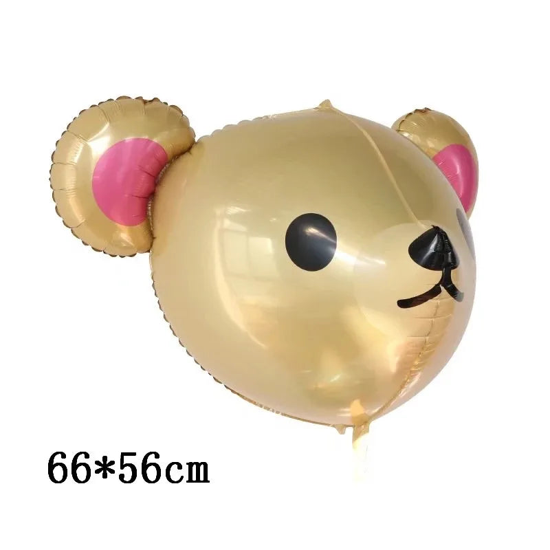 Love Heart Bear Foil Balloons Happy Birthday Valentine’s Day Party Decor Air Helium Globos Wedding Decorations Kids Toys Balloon