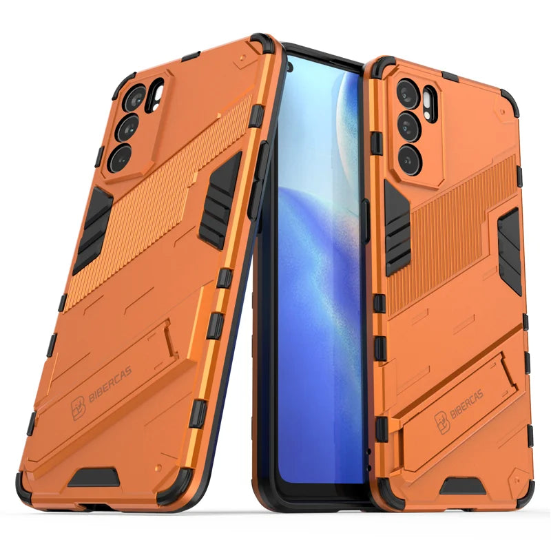 For Oppo Reno6 5G Case Reno 6 Pro 5G Cover Shockproof Bumper Bracket KickStand Holder Full Protect Armor Phone Case Reno 6 5G