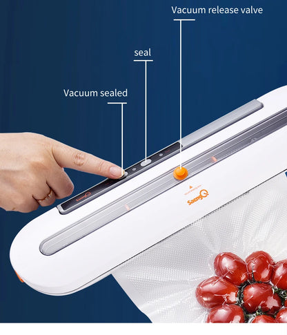 saengQ Best Food Vacuum Sealer 220V/110V Automatic Commercial Household Food Vacuum Sealer Packaging Machine Include 10Pcs Bags