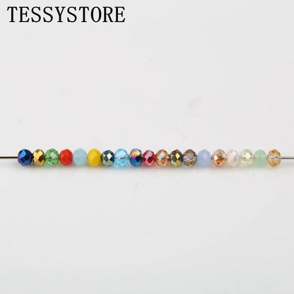 4mm/6mm Austria Faceted Crystal Beads High Quality Multicolor Loose Spacer Round Glass Beads For Jewelry Making Diy Accessories