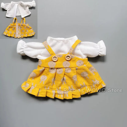 Doll Clothes for 25cm Mellchan Dolls Accessories Outfits Fit 1/6 BJD Doll Lovely Set Baby Doll Dress Headwear Christmas Gift