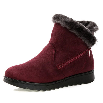 New 2023 women winter boots suede ankle snow boots Female warm fur plush insole comfortable botas mujer flat shoes woman WSH3144