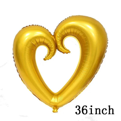 Love Heart Bear Foil Balloons Happy Birthday Valentine’s Day Party Decor Air Helium Globos Wedding Decorations Kids Toys Balloon