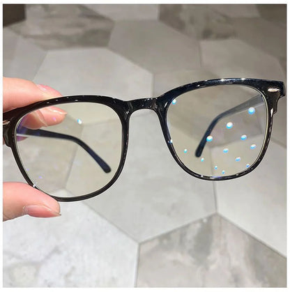 Elbru Anti-blue Light Myopia Glasses Frame Men Women Transparent Vision Protection Eyeglasses Unisex Non-prescription Glasses