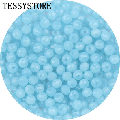 4mm/6mm Austria Faceted Crystal Beads High Quality Multicolor Loose Spacer Round Glass Beads For Jewelry Making Diy Accessories