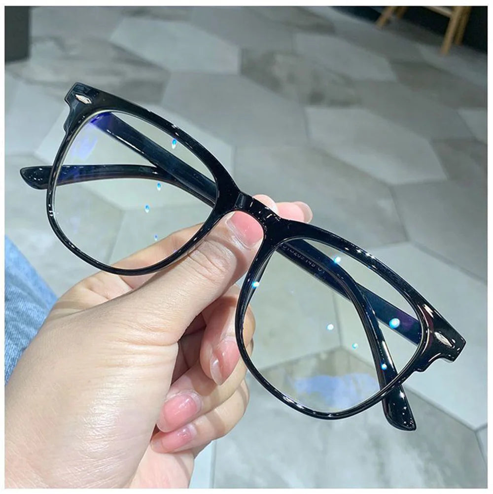 Elbru Anti-blue Light Myopia Glasses Frame Men Women Transparent Vision Protection Eyeglasses Unisex Non-prescription Glasses