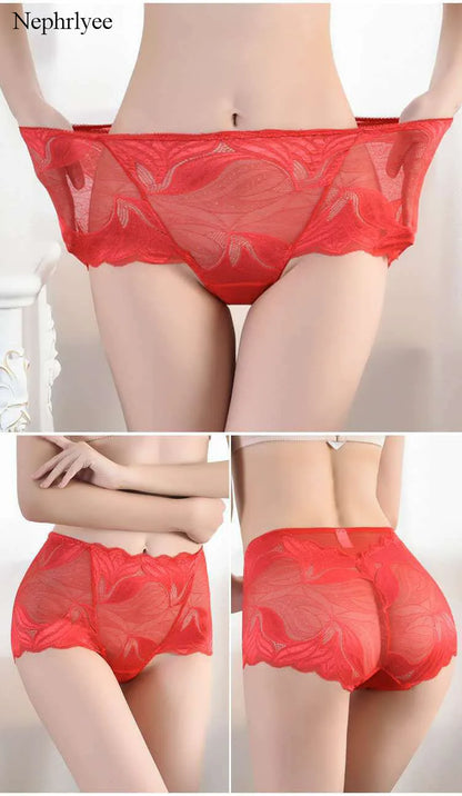 M/XL Women Panties Sexy Lace Underwear Transparent Boyshort Lingerie Female Seamless Briefs Underpants S000538