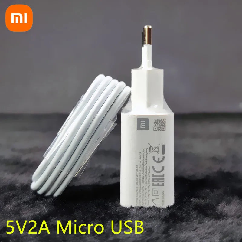 Original Xiaomi Charger EU 5V 2A Power adapter Micro USB Cable For Redmi 7A 6A 4A 4X 5 5A 5 plus s2 Note 6 pro Mi a2 lite