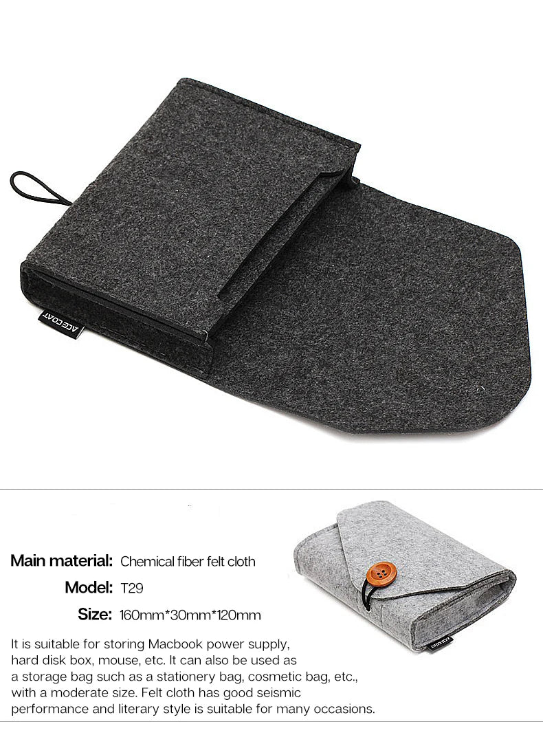 UTHAI T29 Portable 2.5'HDD Case Storage Bag For Macbook Charger Mouse Mobile Power Bank Earphone Digital Accessories Protect Bag