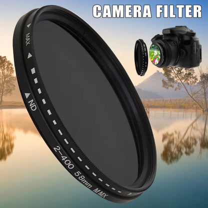 Einstellbarer Fader Variabler ND-Filter ND2 bis ND400 Neutraldichte für Kameraobjektivfiltro nd 37/43/46/49/52/55/58/62/67/72/77/82 mm