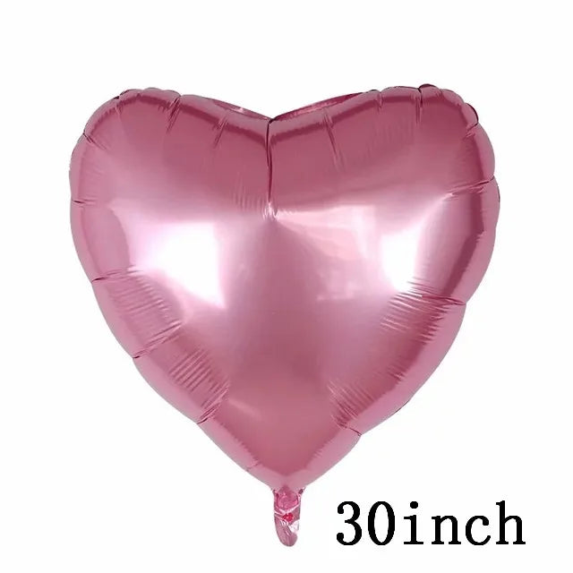 Love Heart Bear Foil Balloons Happy Birthday Valentine’s Day Party Decor Air Helium Globos Wedding Decorations Kids Toys Balloon