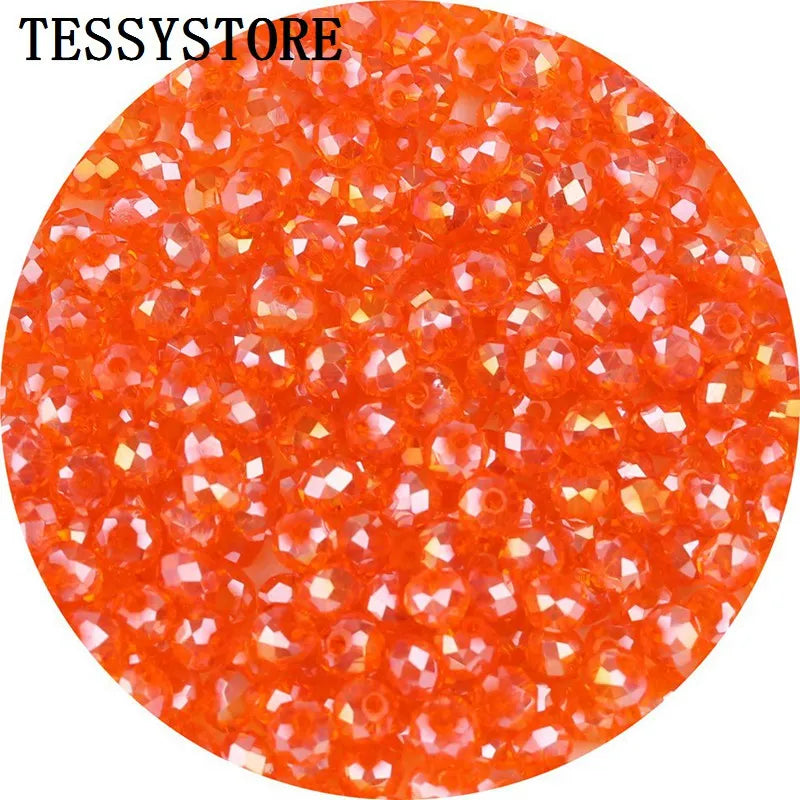 4mm/6mm Austria Faceted Crystal Beads High Quality Multicolor Loose Spacer Round Glass Beads For Jewelry Making Diy Accessories