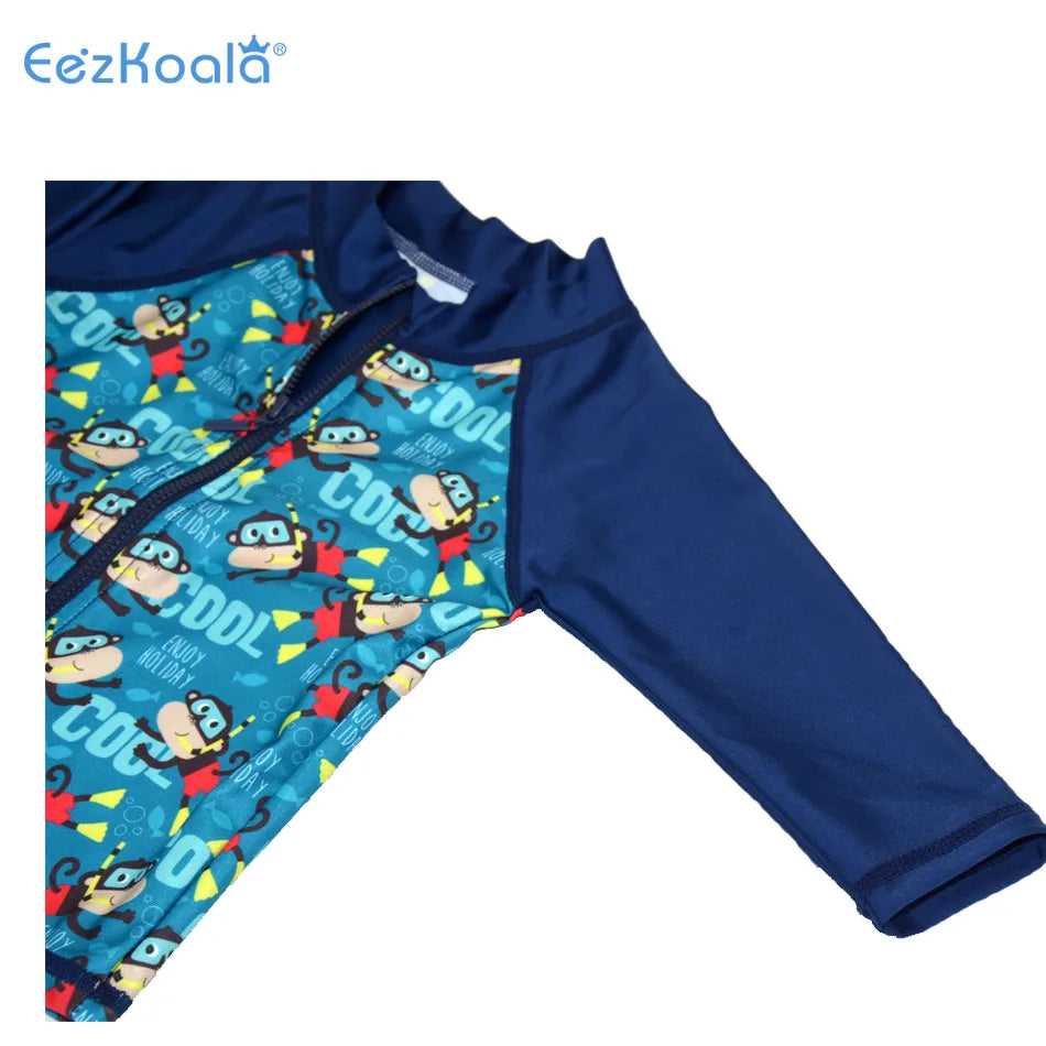 Eezkoala 0-2 Years Children Cartoon Print 2023 Baby Swimsuit Board Shorts Boys Bathing Suit Swimwear Summer Swimming Trunks