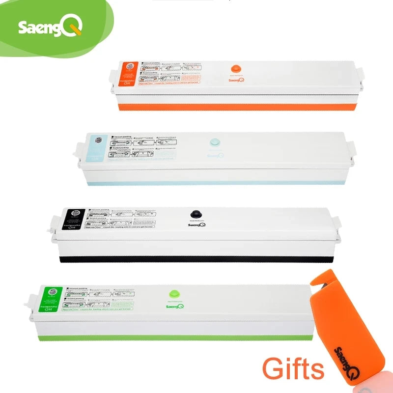 saengQ Electric Vacuum Sealer Packaging Machine For Home Kitchen Including 15pcs Food Saver Bags Commercial Vacuum Food Sealing