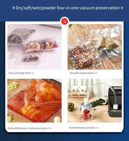 saengQ Best Food Vacuum Sealer 220V/110V Automatic Commercial Household Food Vacuum Sealer Packaging Machine Include 10Pcs Bags