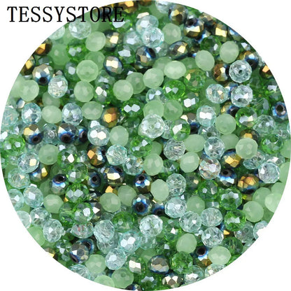 4mm/6mm Austria Faceted Crystal Beads High Quality Multicolor Loose Spacer Round Glass Beads For Jewelry Making Diy Accessories