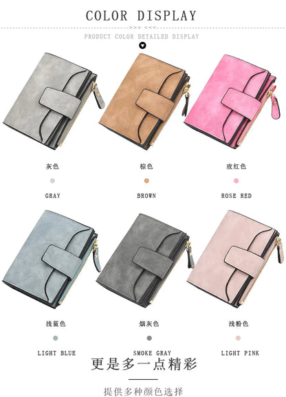 Baellerry Wallet Women Leather Luxury Card Holder Clutch Casual Women Wallets Zipper Pocket Hasp Ladies Wallet Female Purse