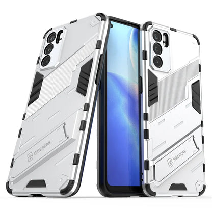 For Oppo Reno6 5G Case Reno 6 Pro 5G Cover Shockproof Bumper Bracket KickStand Holder Full Protect Armor Phone Case Reno 6 5G