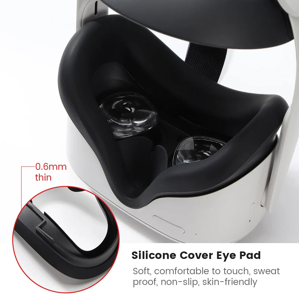 VR Silicone Mask Cover Face Pad Face Cushion Protective Eye Pad For Oculus Quest 2 VR Devices Accessories