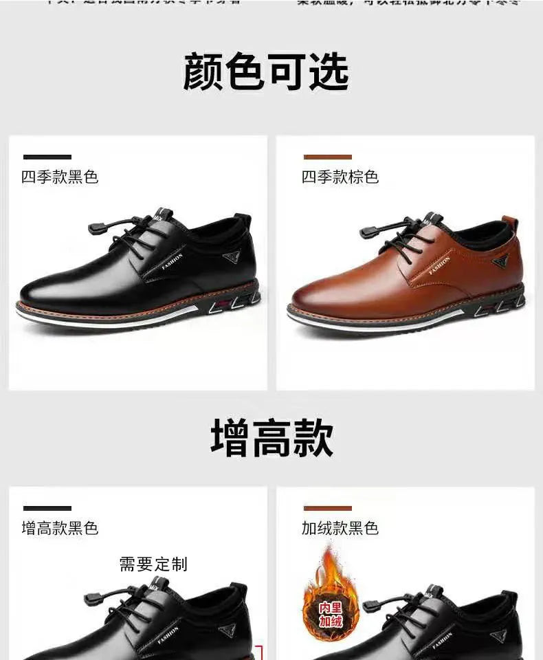 2021British Casual Single Shoes Leather Shoes Formal Shoes New Men Shoes Leather Cowhide Leather Shoes Men Comfortable Low-top