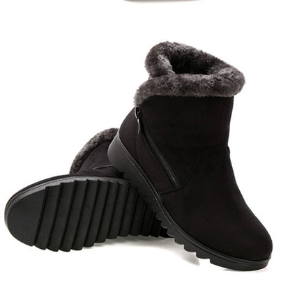 New 2023 women winter boots suede ankle snow boots Female warm fur plush insole comfortable botas mujer flat shoes woman WSH3144