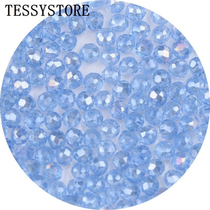 4mm/6mm Austria Faceted Crystal Beads High Quality Multicolor Loose Spacer Round Glass Beads For Jewelry Making Diy Accessories