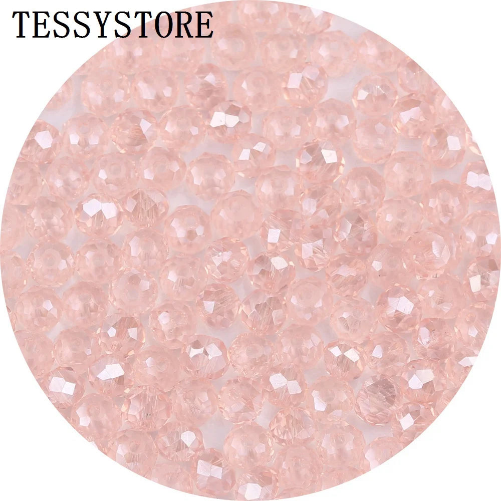 4mm/6mm Austria Faceted Crystal Beads High Quality Multicolor Loose Spacer Round Glass Beads For Jewelry Making Diy Accessories