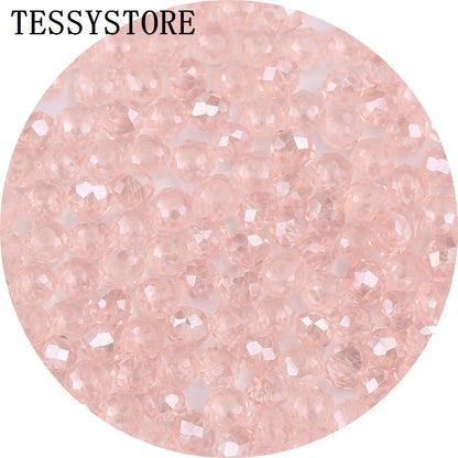 4mm/6mm Austria Faceted Crystal Beads High Quality Multicolor Loose Spacer Round Glass Beads For Jewelry Making Diy Accessories