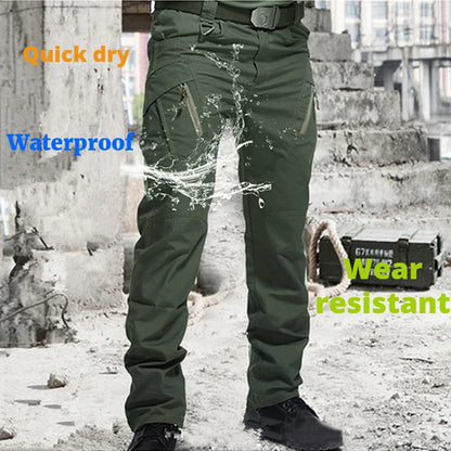 New Mens Tactical Pants Multiple Pocket Elasticity Military Urban Commuter Tacitcal Trousers Men Slim Fat Cargo Pant 5XL