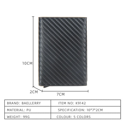 2024 Rfid Men Card Wallets Magnetic Button Free Name Customized Small Card Wallets Carbon Fiber Mini Wallet Qaulity Male Purses