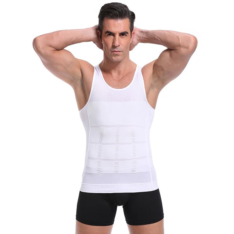 Men's Slimming Shaper Posture Vest Male Tummy Abdomen Corrector Compression Body Modeling Fat Burner Chest Tummy Shirt Corset