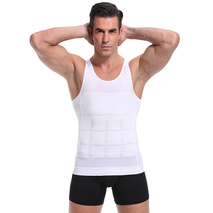 Men's Slimming Shaper Posture Vest Male Tummy Abdomen Corrector Compression Body Modeling Fat Burner Chest Tummy Shirt Corset