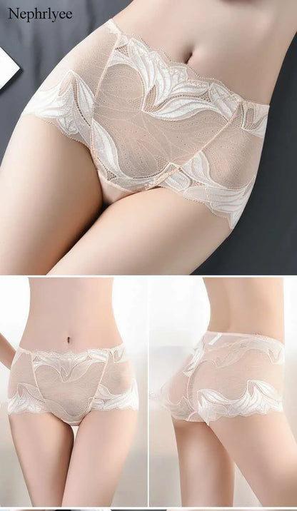 M/XL Women Panties Sexy Lace Underwear Transparent Boyshort Lingerie Female Seamless Briefs Underpants S000538