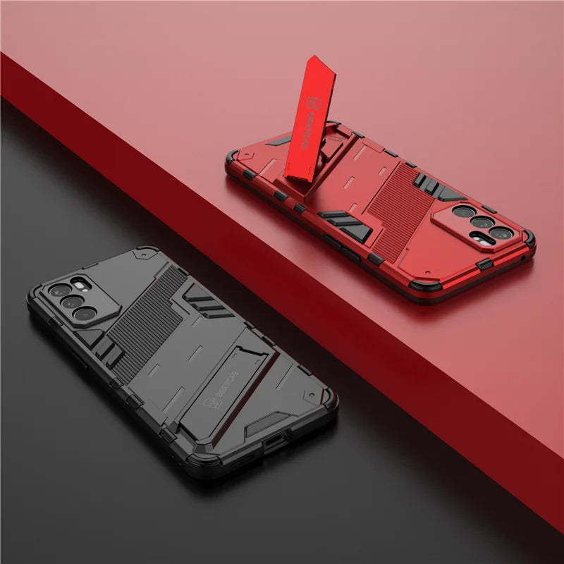 For Oppo Reno6 5G Case Reno 6 Pro 5G Cover Shockproof Bumper Bracket KickStand Holder Full Protect Armor Phone Case Reno 6 5G