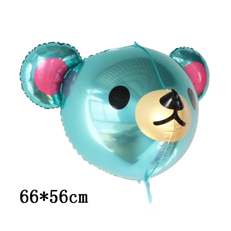 Love Heart Bear Foil Balloons Happy Birthday Valentine’s Day Party Decor Air Helium Globos Wedding Decorations Kids Toys Balloon