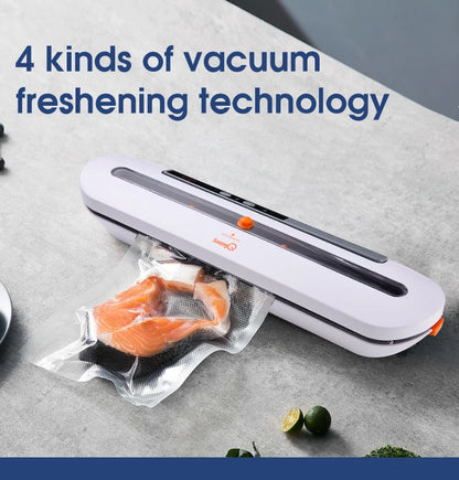 saengQ Best Food Vacuum Sealer 220V/110V Automatic Commercial Household Food Vacuum Sealer Packaging Machine Include 10Pcs Bags