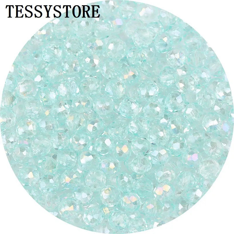 4mm/6mm Austria Faceted Crystal Beads High Quality Multicolor Loose Spacer Round Glass Beads For Jewelry Making Diy Accessories