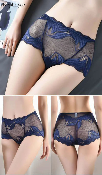 M/XL Women Panties Sexy Lace Underwear Transparent Boyshort Lingerie Female Seamless Briefs Underpants S000538