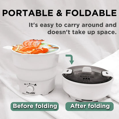 220v Collapsible Electric wok multi-functional household pot dormitory student  electric Rice cooker mini electric cooking pot