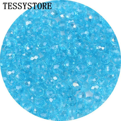 4mm/6mm Austria Faceted Crystal Beads High Quality Multicolor Loose Spacer Round Glass Beads For Jewelry Making Diy Accessories